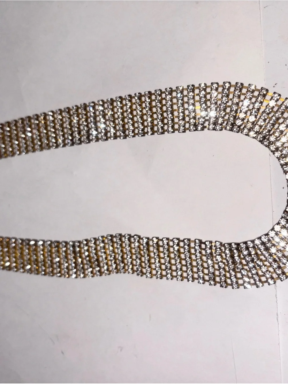 Gold style Rhinestone belt sparkle party 40”